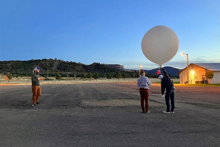 Sun, moon and balloons