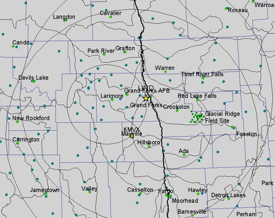 Radar Coverage Relative to Glacial Ridge